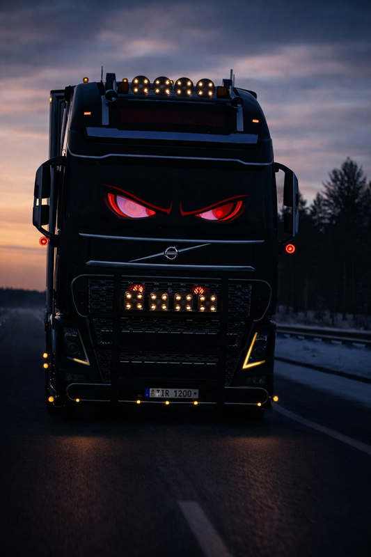 عيون غاضبه للشاحنه