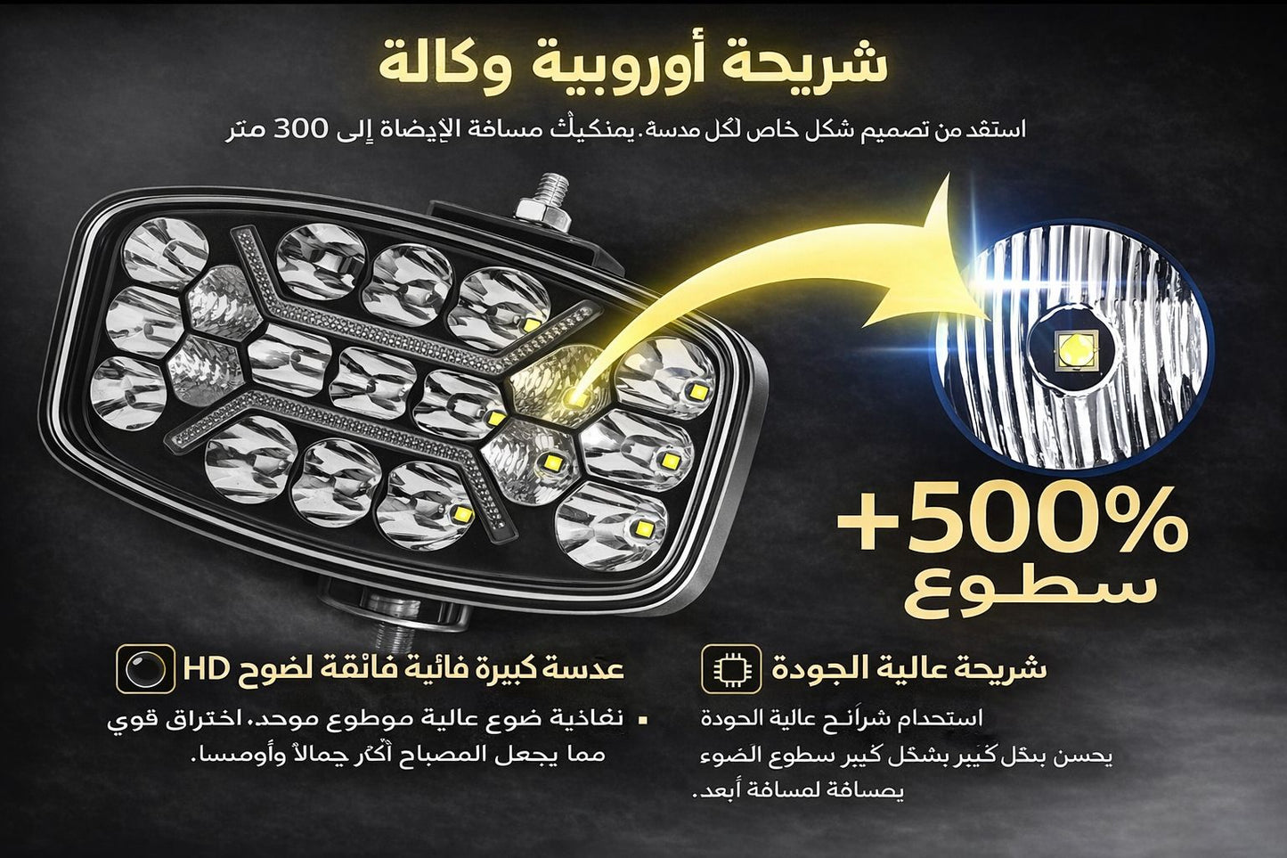 كشافات مدا يوصل 1000 متر Dymmon